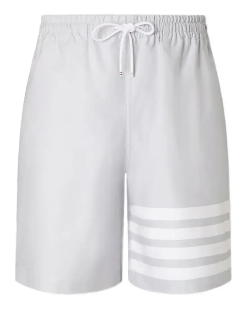 Thom Browne Oxford-Shorts mit Logo-Streifen - Grau Grau