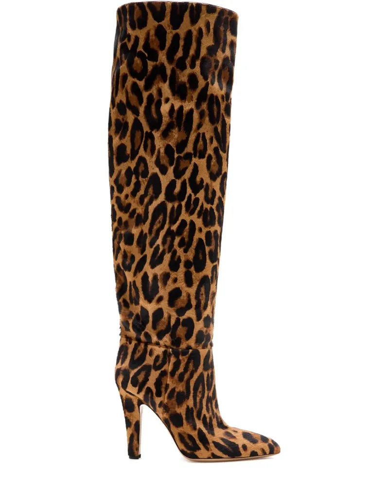 Paris Texas Elsa leopard heeled boots - Braun Braun