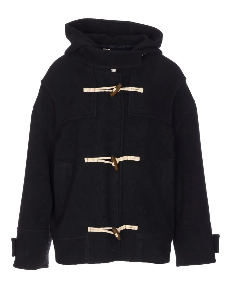 CIRCOLO 1901 frog closure hooded coat - Schwarz Schwarz