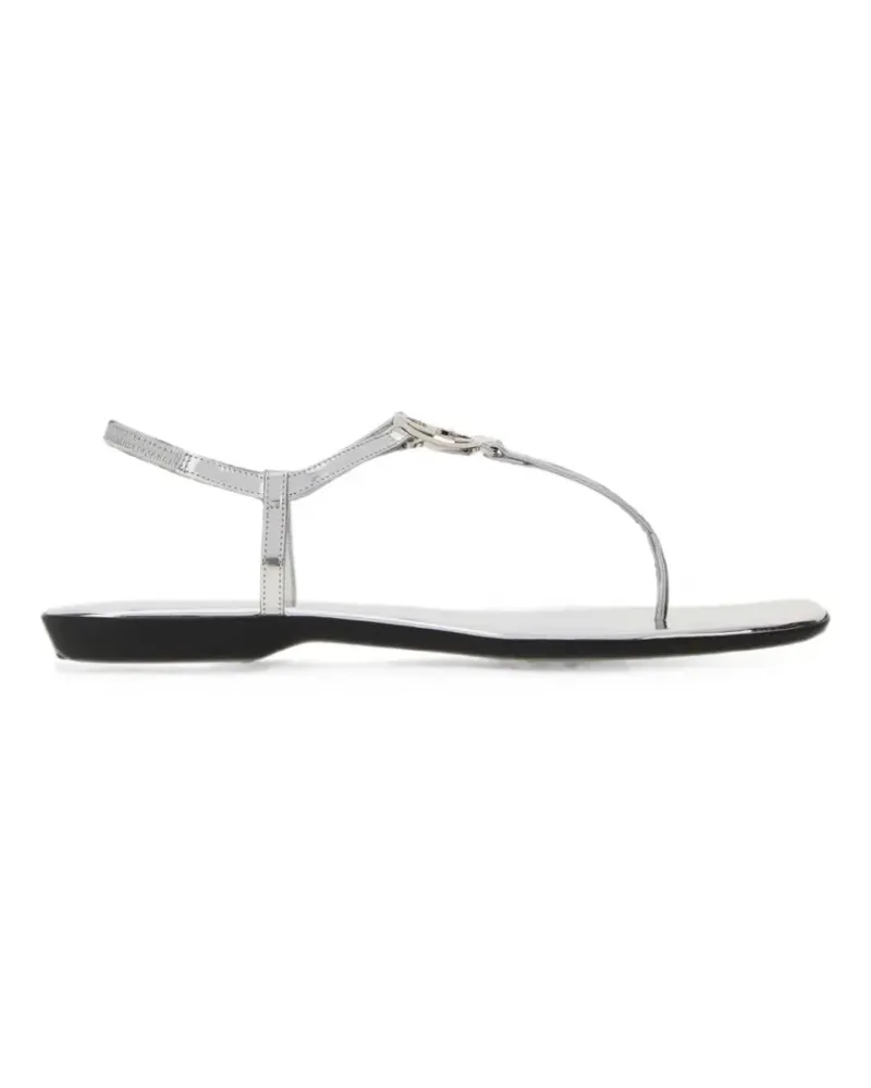 Gucci Sandalen mit Logo-Schild - Silber Silber