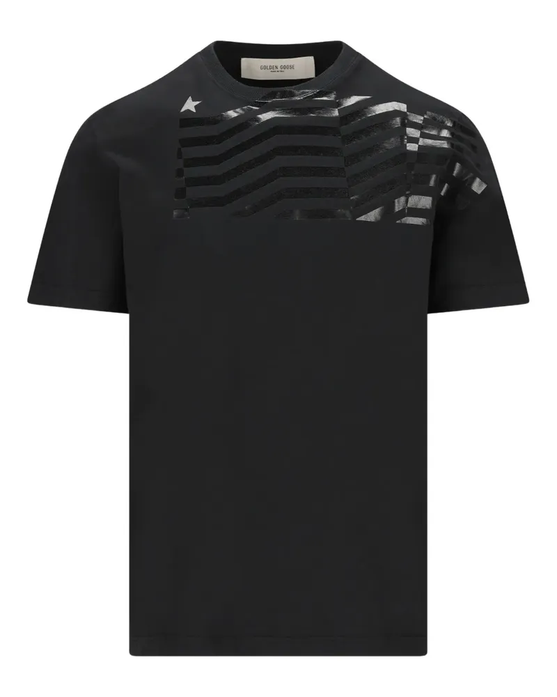 Golden Goose tone-on-tone print T-shirt - Schwarz Schwarz