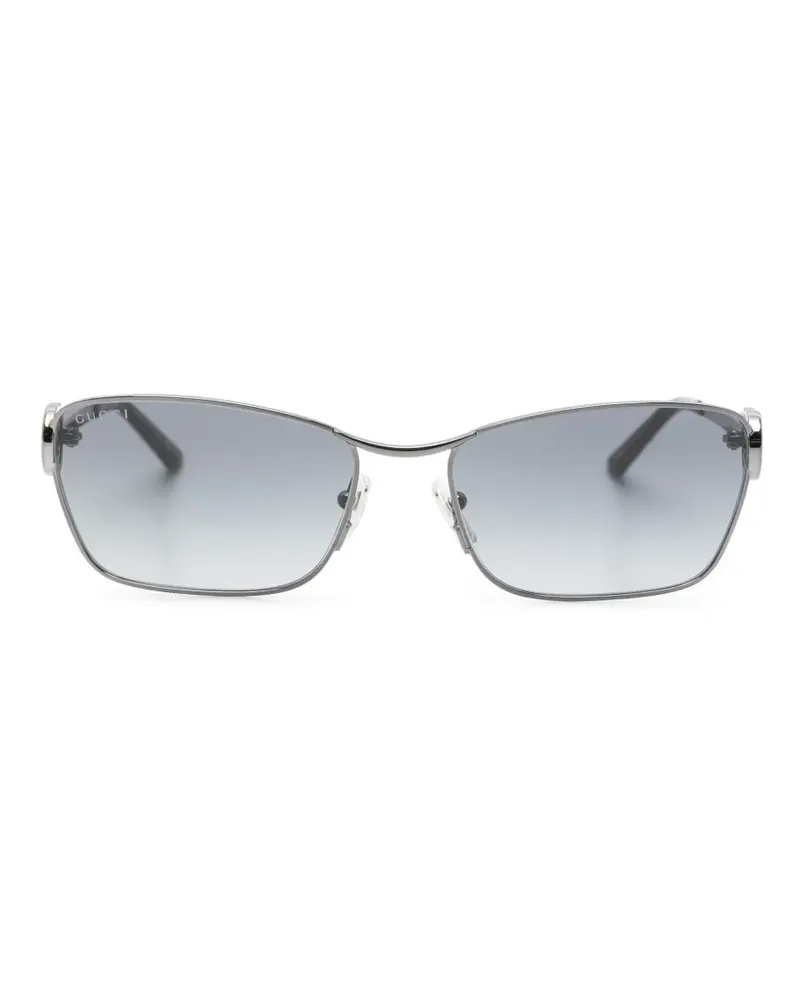 Gucci Sonnenbrille mit eckigem Gestell - Grau Grau