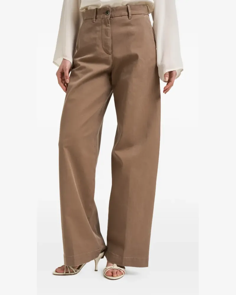 nine:inthe:morning wide-leg trousers - Nude Nude