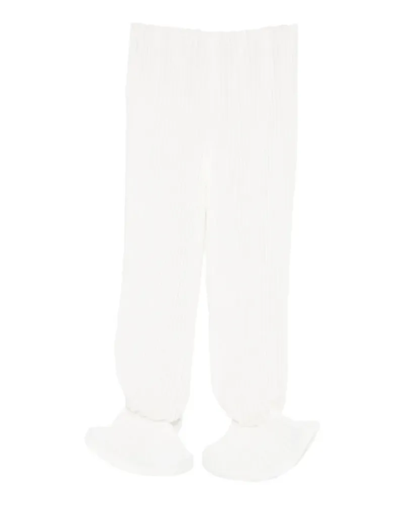 Rowen Rose ruffled-detail trousers - Weiß Weiß