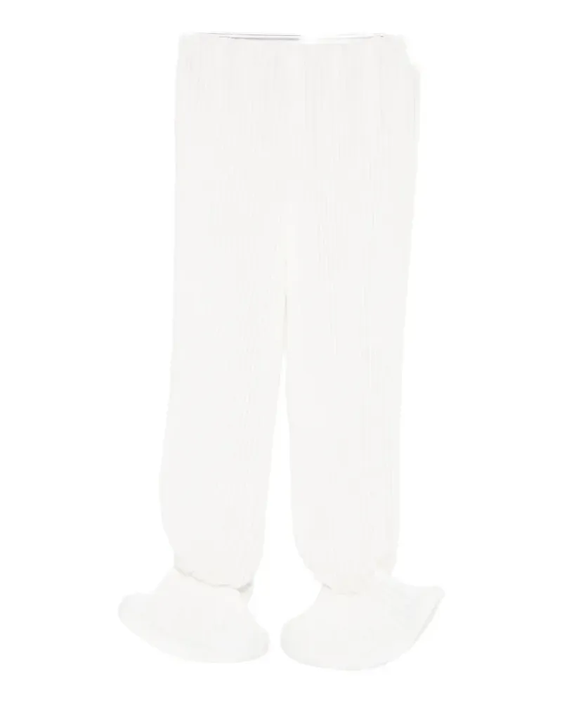 Rowen Rose ruffled-detail trousers - Weiß Weiß