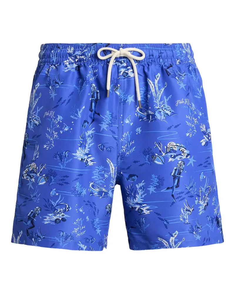 Ralph Lauren Badeshorts mit grafischem Print - Blau Blau