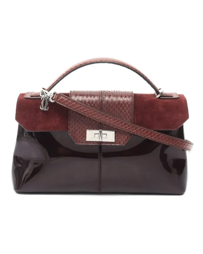 Cartier 2010 Schultertasche aus Lackleder - Braun Braun