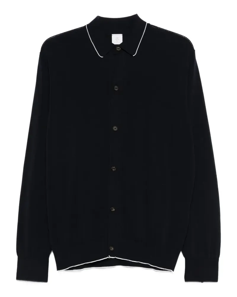 Eleventy Cardigan mit Kontrastdetails - Blau Blau