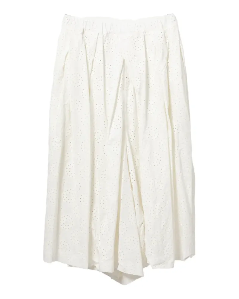 Comme des Garçons Hose mit Lockmuster - Weiß Weiß