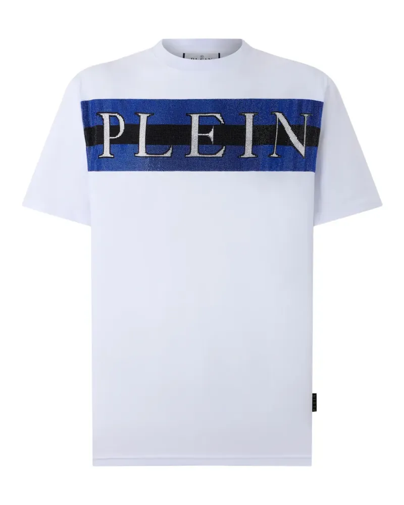 Philipp Plein Verziertes T-Shirt mit Logo-Print - Weiß Weiß