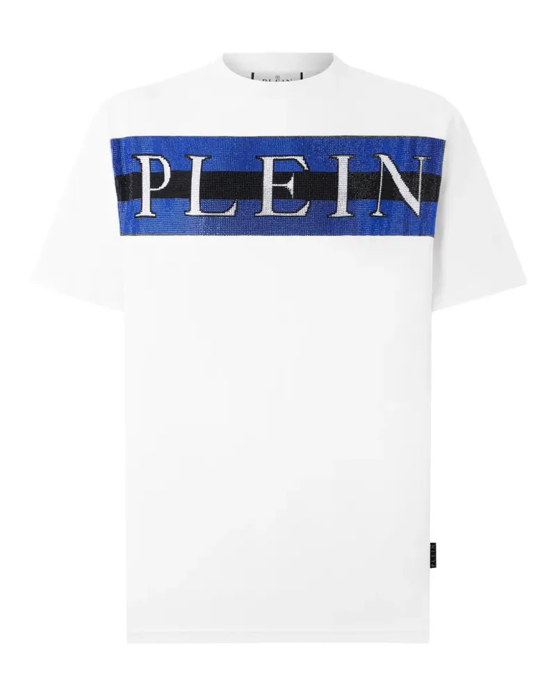 Philipp Plein Verziertes T-Shirt mit Logo-Print - Weiß Weiß