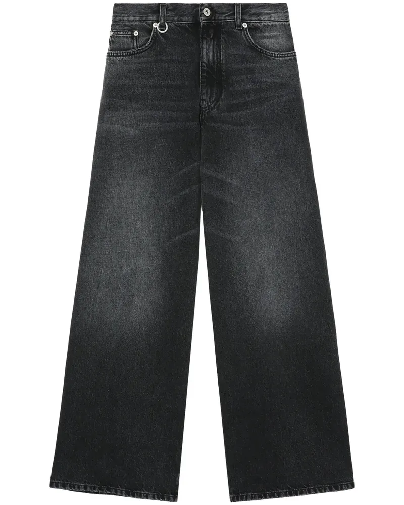 WE 11 DONE Jeans mit weitem Bein - Schwarz Schwarz