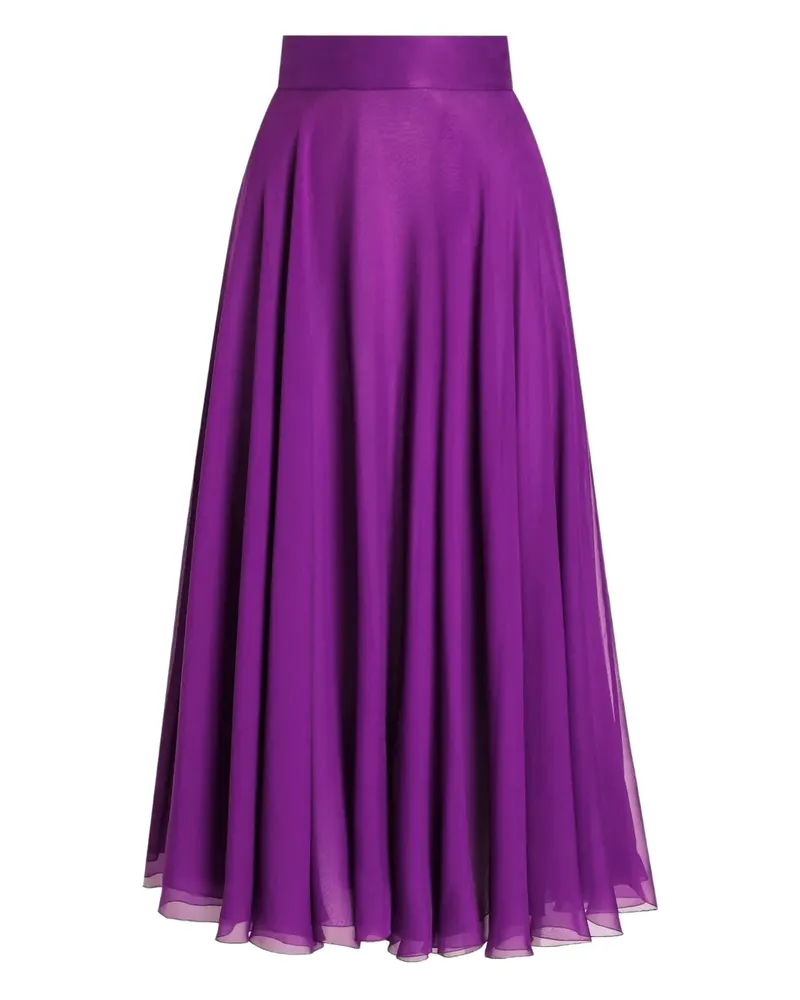 Dolce & Gabbana Midirock aus Seide - Violett Violett