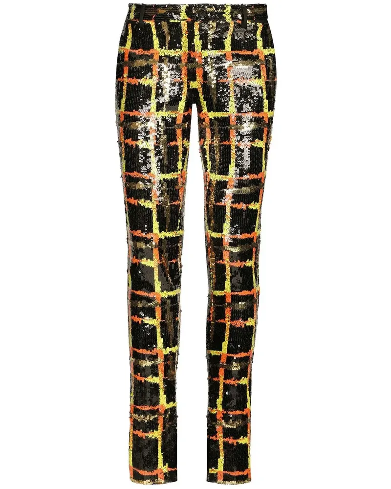 Dolce & Gabbana Hose mit Pailletten - Schwarz Schwarz