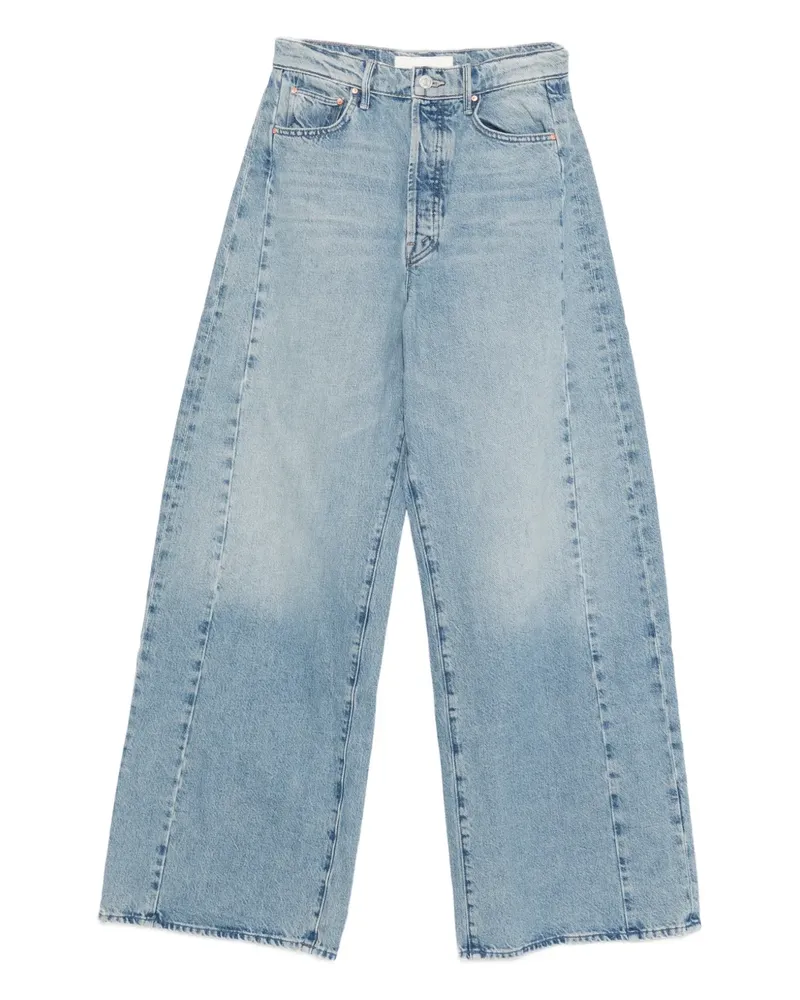 Mother Jeans mit Kontrasteinsätzen - Blau Blau