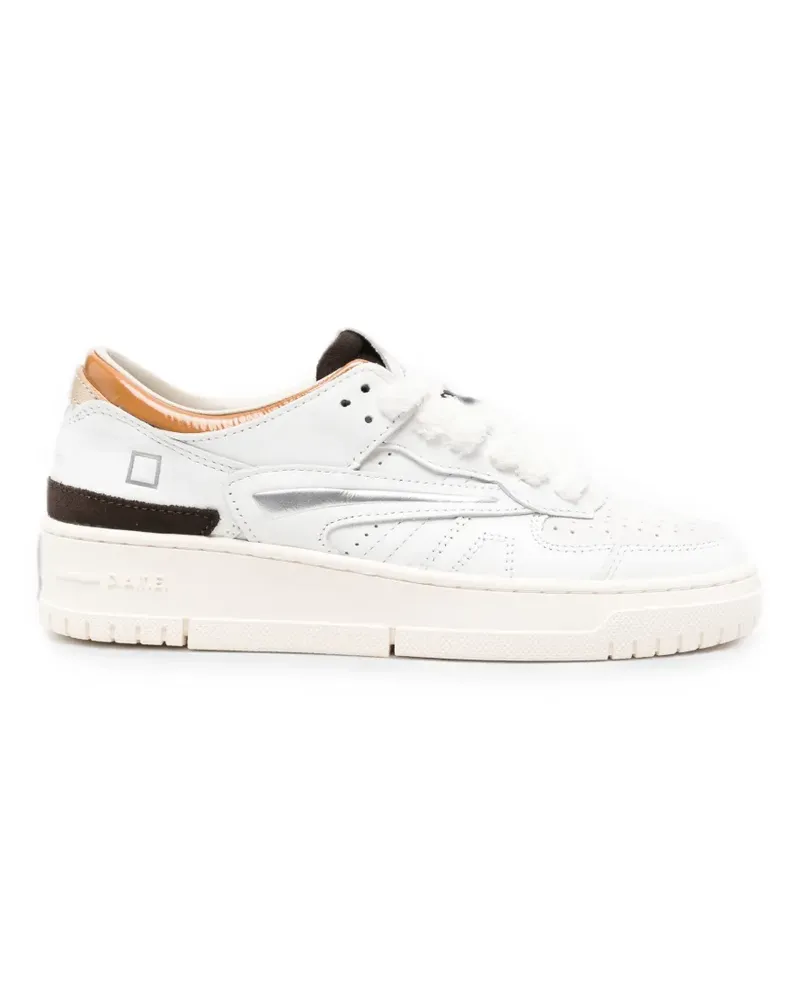 D.A.T.E. perforated panelled sneakers - Weiß Weiß