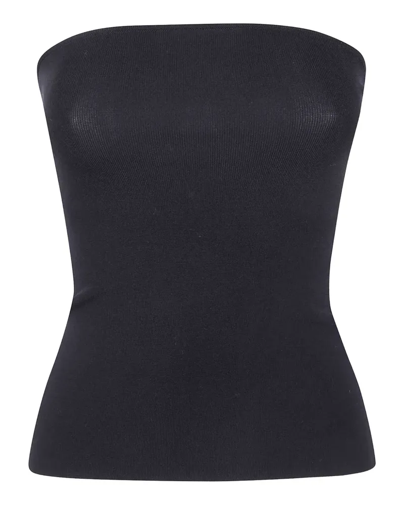 Entire Studios Bandeau-Top aus geripptem Strick - Schwarz Schwarz