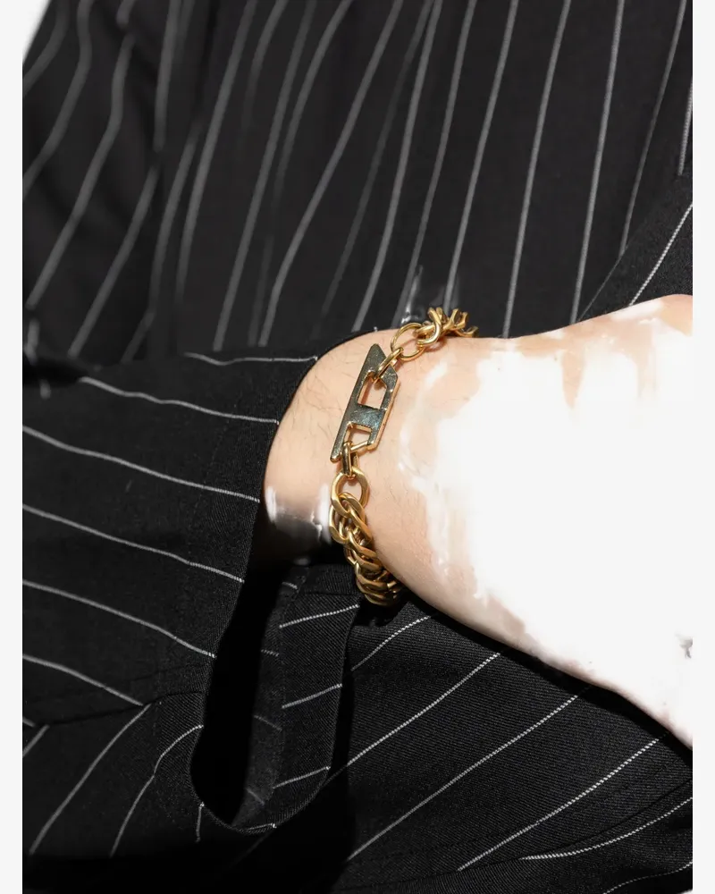 Diesel chain logo bracelet - Gold Gold