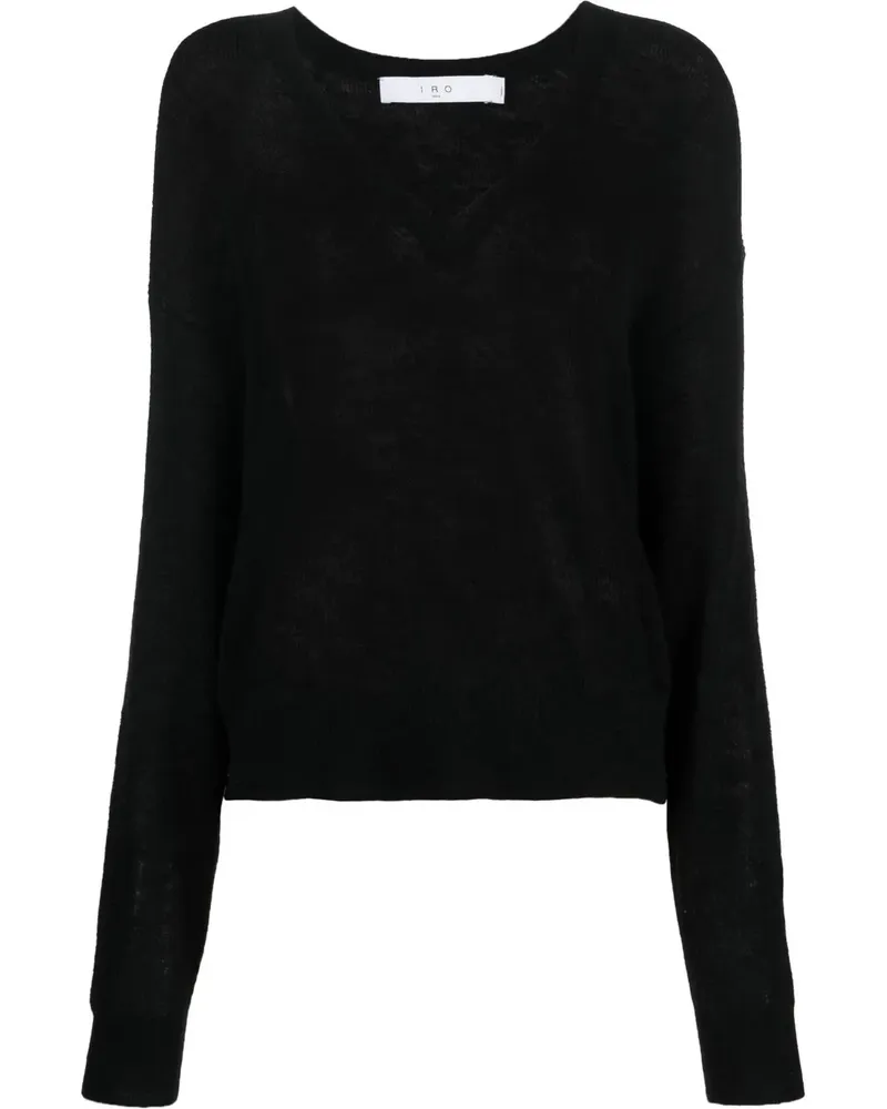 IRO Strickpullover mit V-Ausschnitt - Schwarz Schwarz