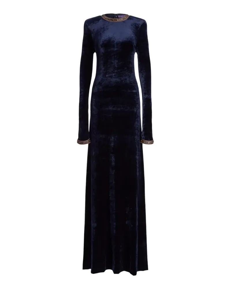 Ralph Lauren Nancie Abendkleid aus Velours - Blau Blau