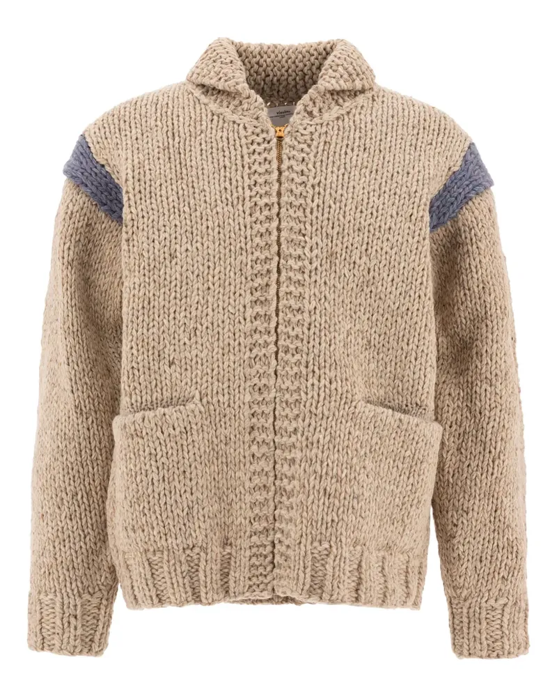 Visvim Cowichan Cardigan mit Reißverschluss - Nude Nude