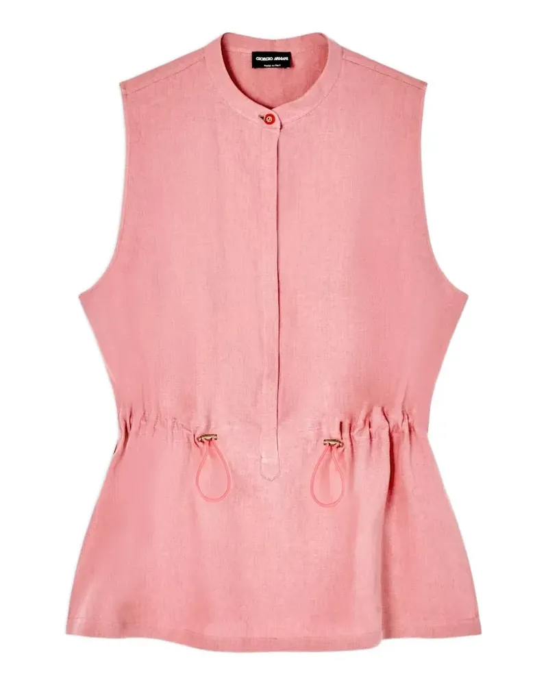 Giorgio Armani Ärmelloses Oberteil mit Kordelzug an der Taille - Rosa Rosa