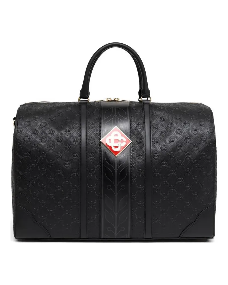 Casablanca Paris embossed duffel bag - Schwarz Schwarz