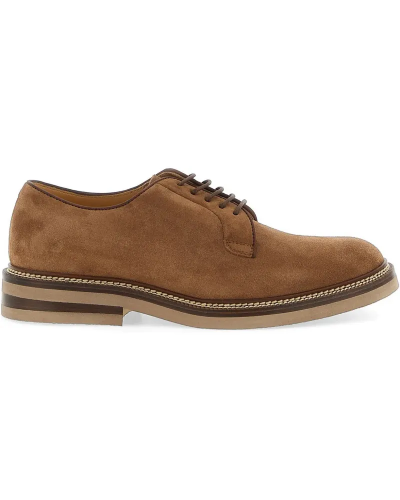 Brunello Cucinelli Derby-Schuhe aus Wildleder - Braun Braun