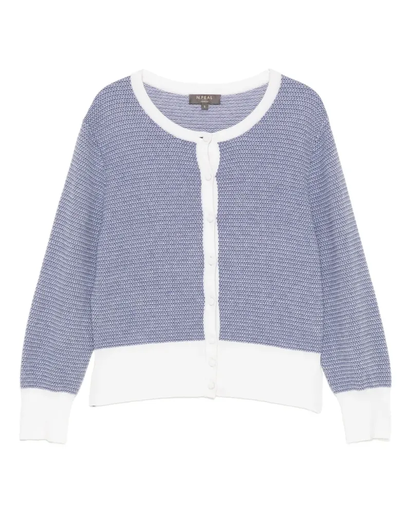 N.Peal Cardigan aus Jacquard - Blau Blau