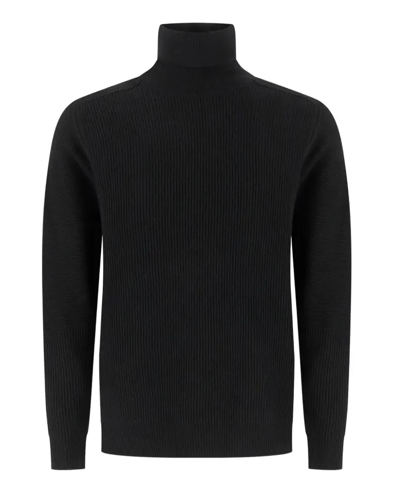 AlphaTauri Gerippter Fannes Rollkragenpullover - Schwarz Schwarz