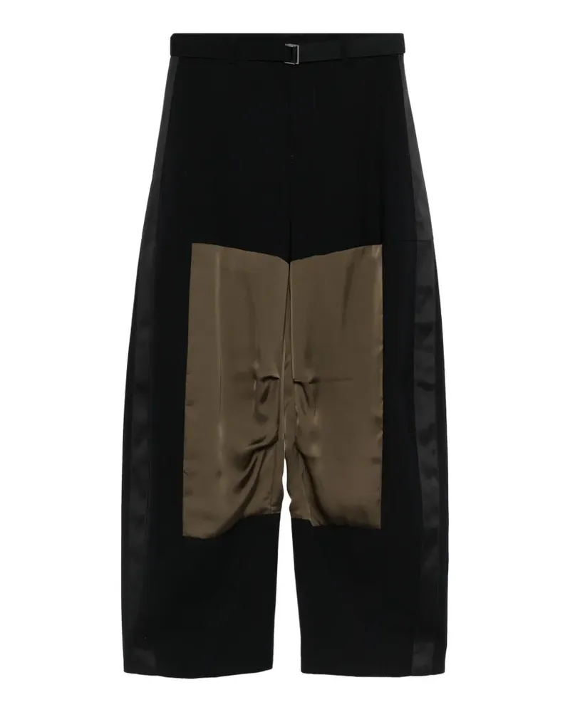 Sacai Hose mit Einsätzen - Schwarz Schwarz