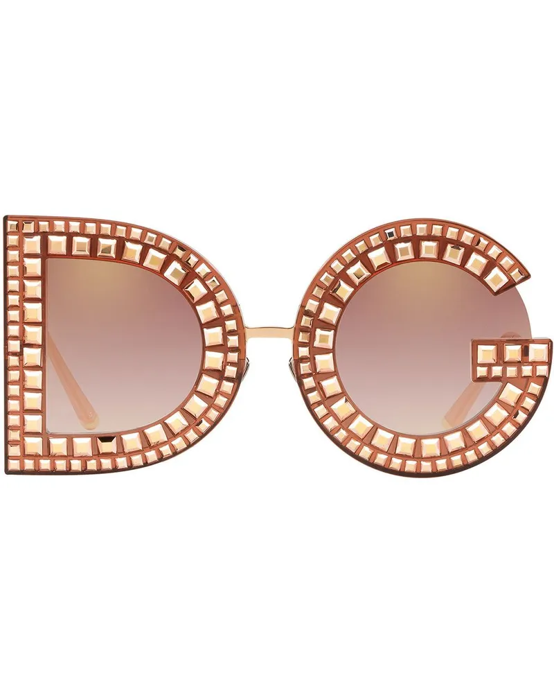 Dolce & Gabbana Runde Sonnenbrille Rosa