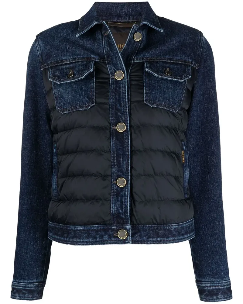 MOORER Gesteppte Jeansjacke - Blau Blau