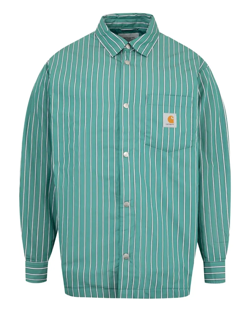Carhartt WIP Gestreifte Grimsby Jacquard-Hemdjacke - Blau Blau