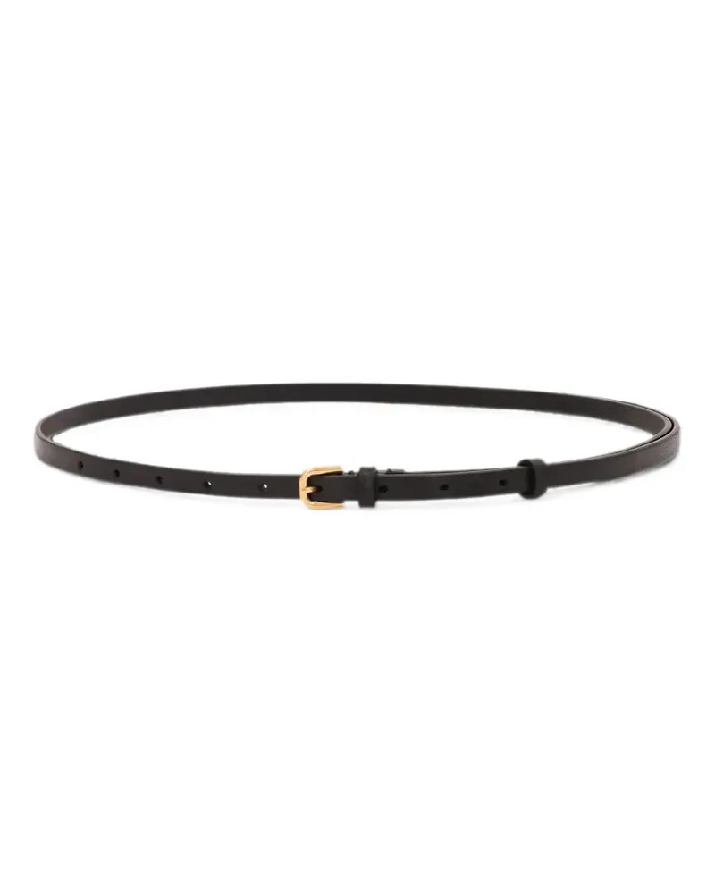 Dries van Noten Schmaler Ledergürtel - Schwarz Schwarz
