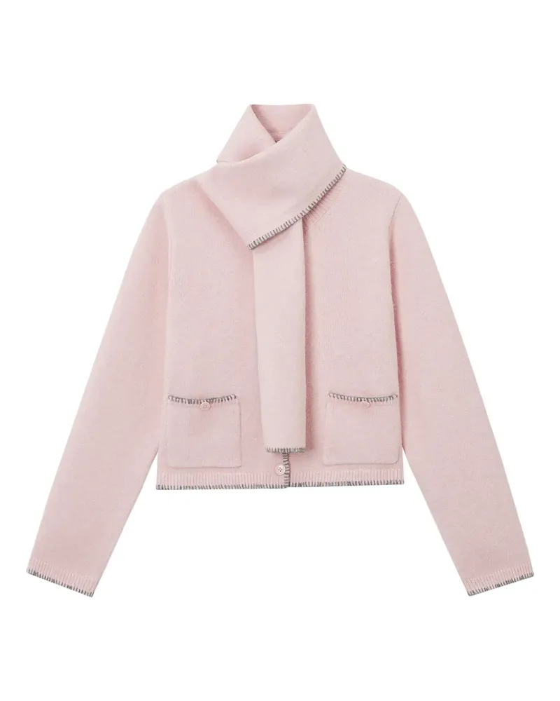 b+ab Cardigan mit Schal - Rosa Rosa