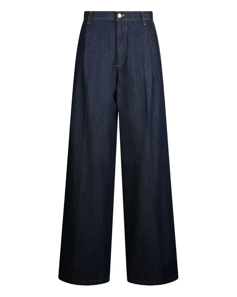 Liu Jo Ausgestellte Jeans mit Faltendetail - Blau Blau