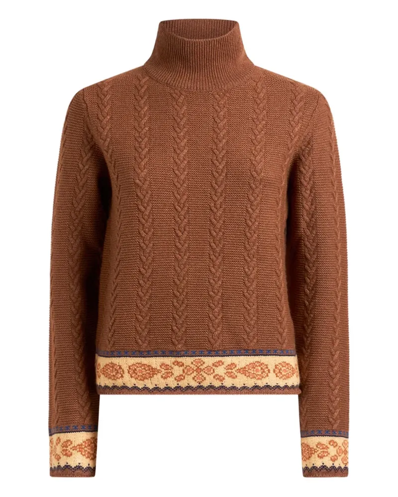 Etro Pullover mit Zopfmuster - Braun Braun