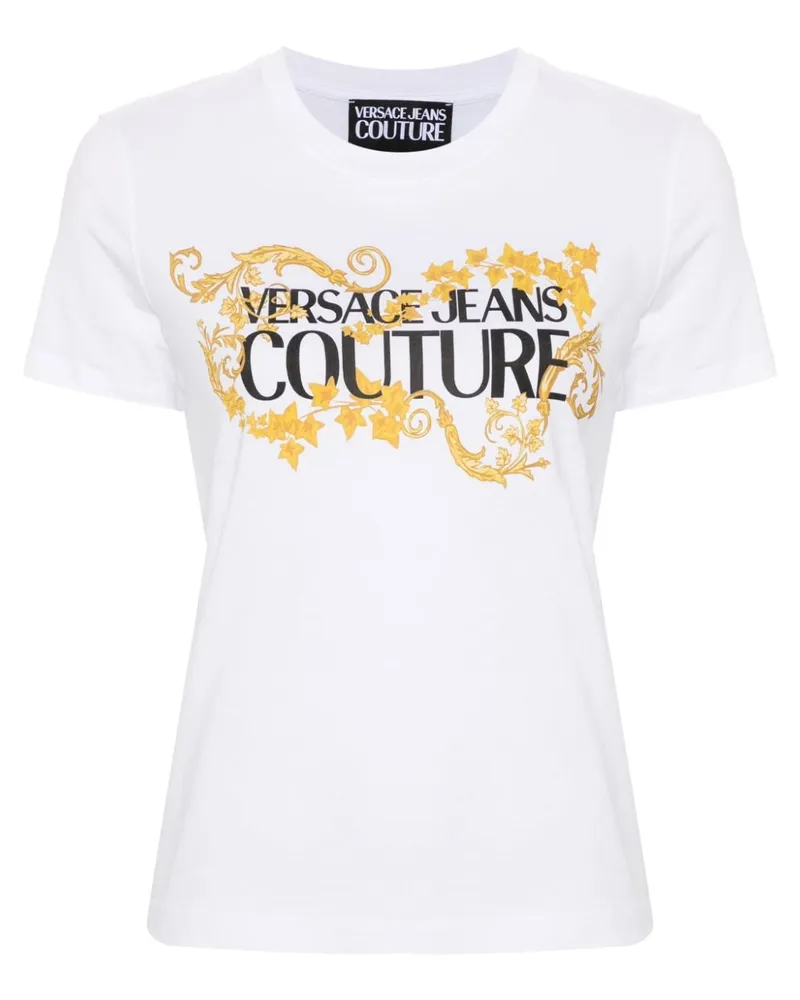 Versace Jeans T-Shirt mit Logo-Print - Weiß Weiß