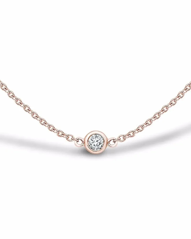 Pragnell 18kt Sundance Rotgoldhalskette mit Diamanten - Rosa Rosa