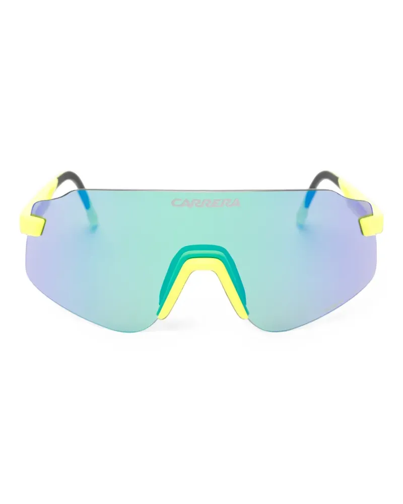 Carrera Sonnenbrille mit Shield-Gestell - Gelb Gelb