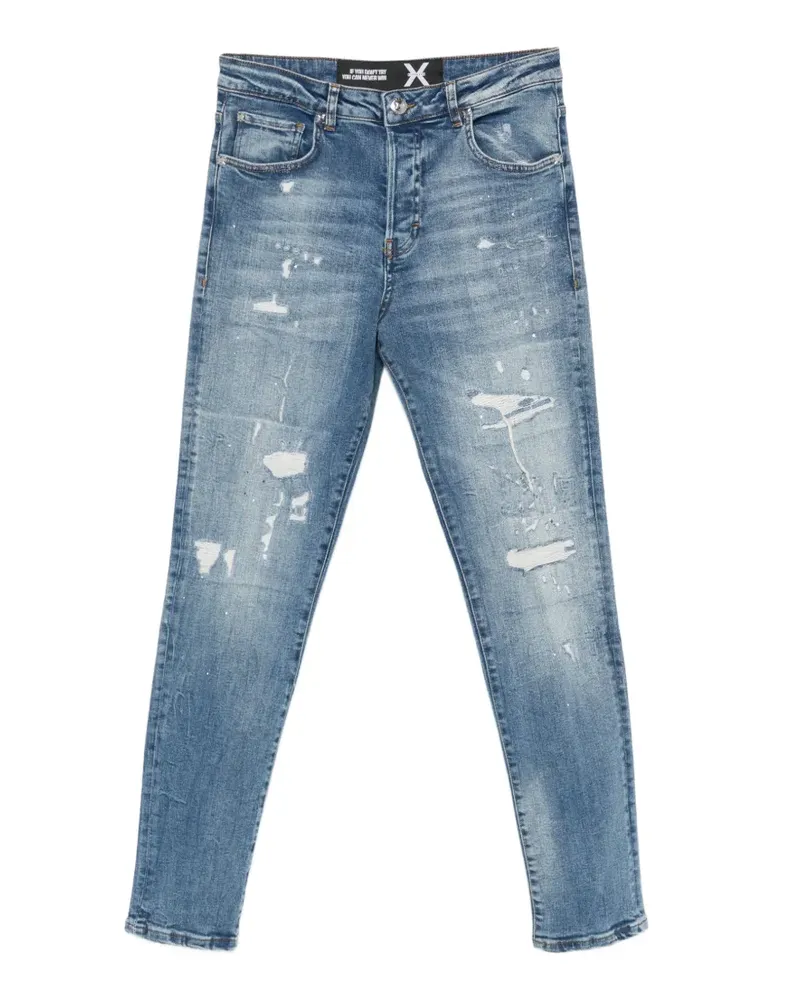 John Richmond logo-patch skinny jeans - Blau Blau