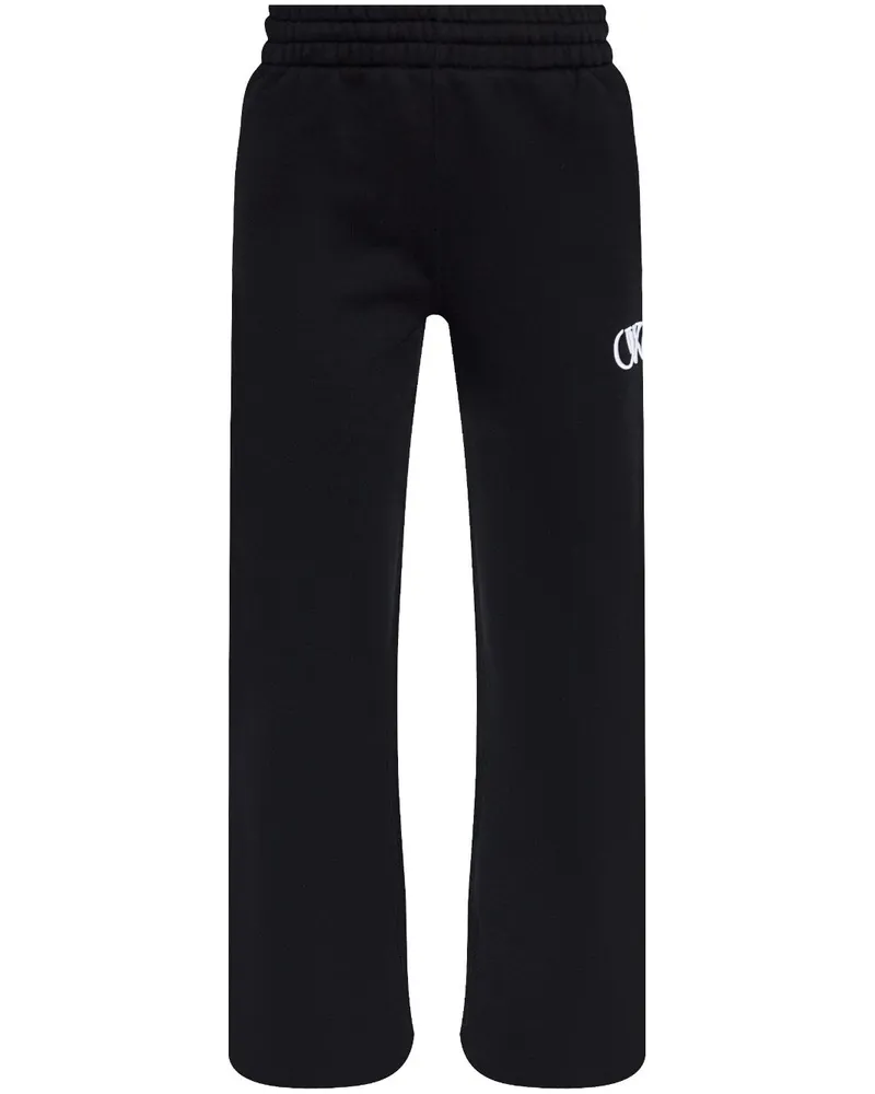 OFF-WHITE Jogginghose mit Logo-Stickerei - Schwarz Schwarz