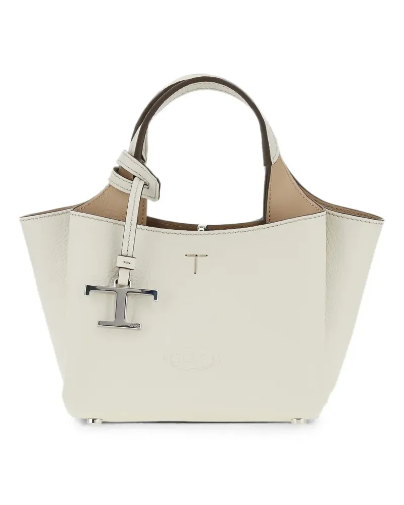 TOD'S T Timeless leather tote bag - Nude Nude