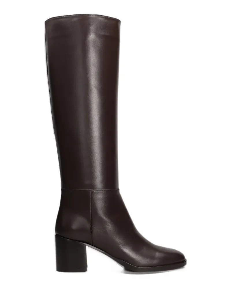 Via Roma 15 leather knee-high boots - Braun Braun