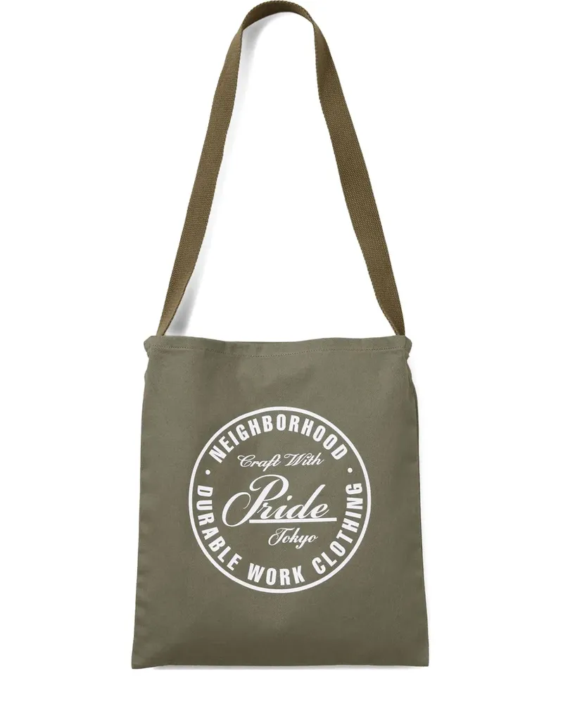 Neighborhood Handtasche mit Logo-Print - Grün Grün