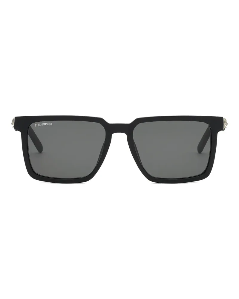 Philipp Plein Eckige Touchdown-Sonnenbrille - Schwarz Schwarz