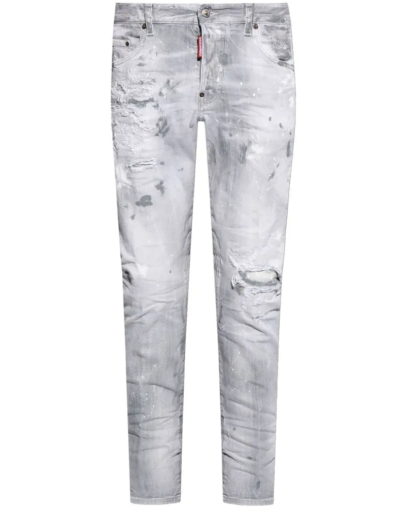 Dsquared2 Skater Jeans im Distressed-Look - Grau Grau
