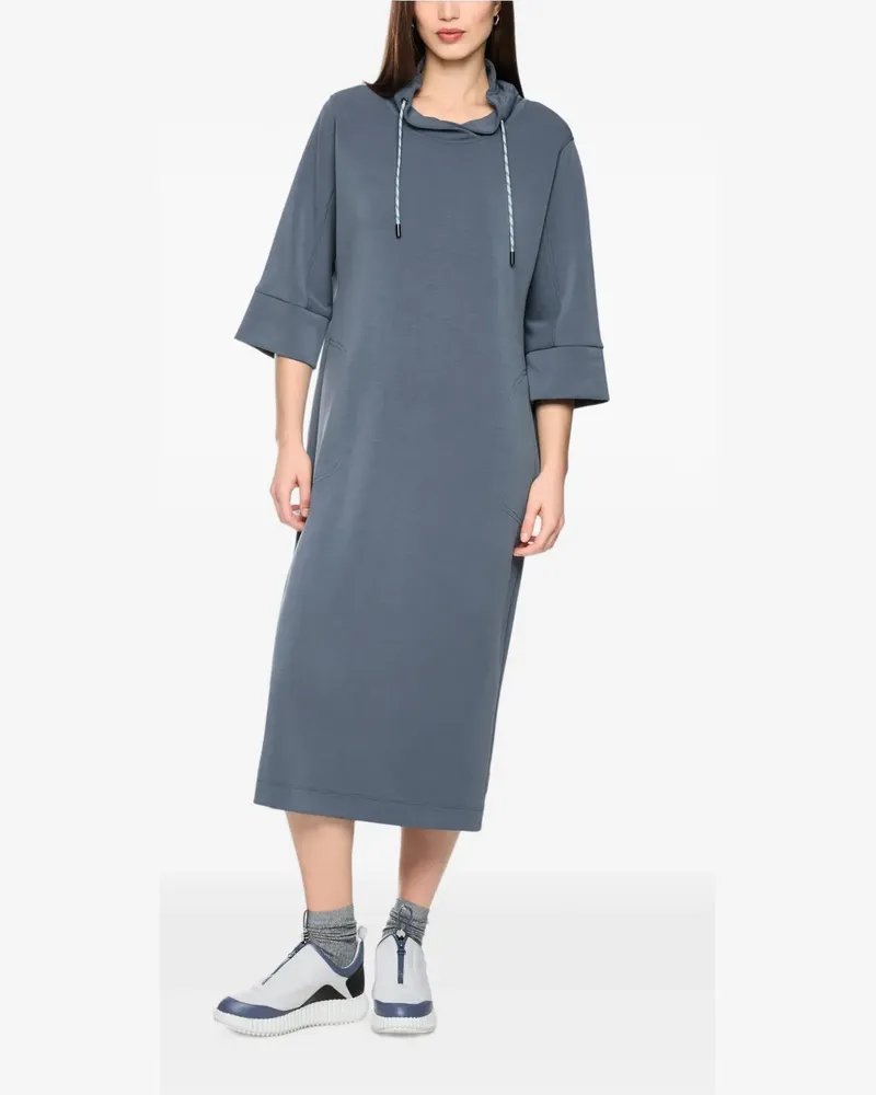 Marc Cain drawstring hooded midi dress - Grau Grau