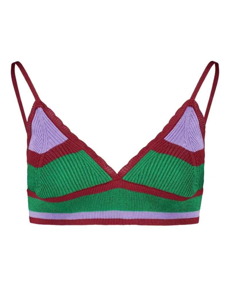 PAULA Gestrickter Sard Stripes BH - Grün Grün